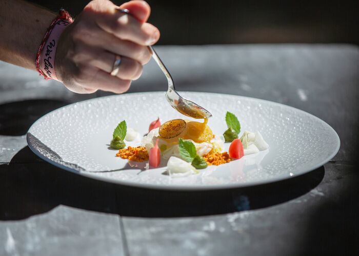 Vegetarisch mit eigener Bühne