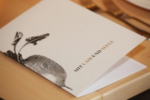 Mit Laib und Seele Menükarte