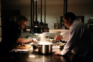 in der Küche des Meyers Kellers