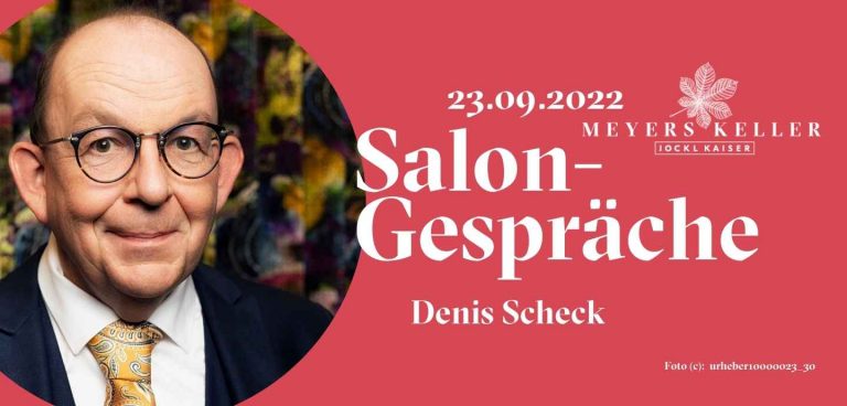 23. September: Denis Scheck | Salongespräche auf Meyers Keller